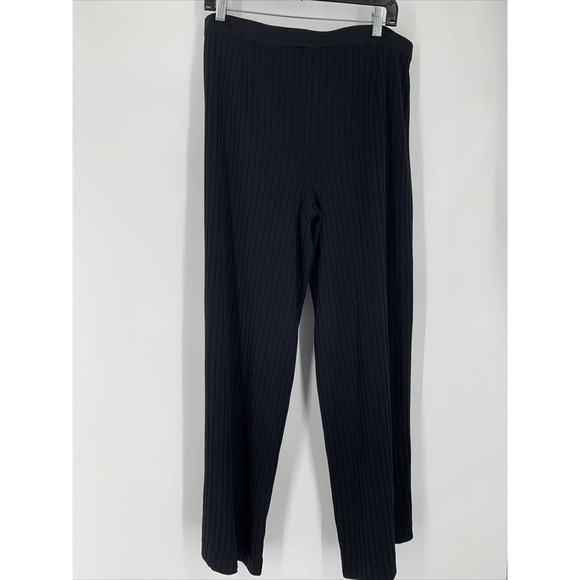 EXCLUSIVELY MISOOK WOMENS PLUS Black KNIT PANTS SIZE 3X / 24W Acrylic - Picture 3 of 9